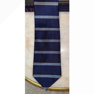 Brooks Brothers Blue Gold Stripe Classic Men's Silk Tie